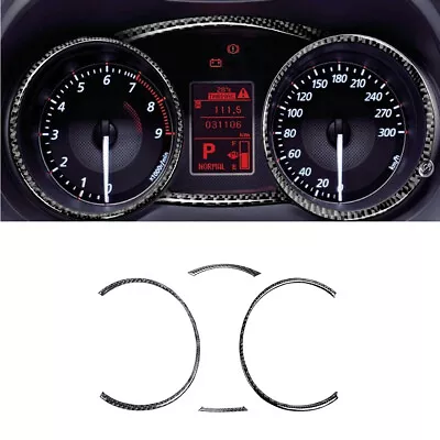 $39.85 • Buy 4Pcs Carbon Fiber Speedometer Frame Cover Trim For Mitsubishi Lancer Evo 2008-15