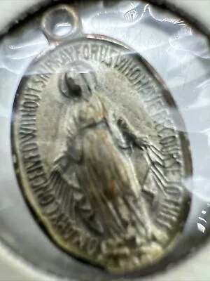 925 Sterling Silver Our Lady Virgin Mary Vintage 1830 Pendant. New. From Italy • $0.99