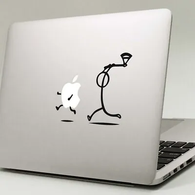 £3.99 • Buy STICKMAN CHASING MacBook Decal Sticker, Fits All MacBook Models