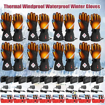 Men Women Heated Glove 7.4V Rechargeable Battery Warm Touchscreen Skiing Cycling • $56.98