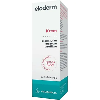 ELODERM OMEGA 3-6-9 CREAM | FROM 1ST DAY OF BIRTH | 75ml | HYPOALLERGENIC | • £11.82