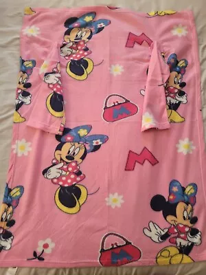 Disney Character World Minnie Mouse Pink 100% Polyester Blanket With Arms  • £7.10