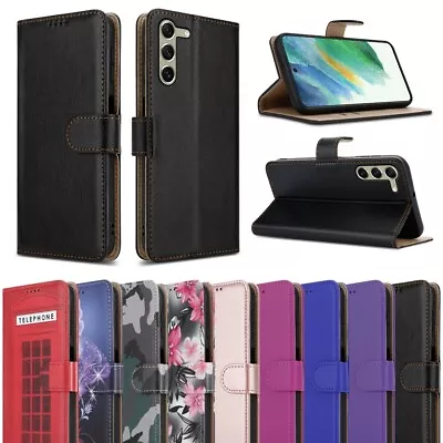 For Samsung Galaxy S24 Plus Ultra S23 FE S22 S21 Case Leather Wallet Phone Cover • £4.95