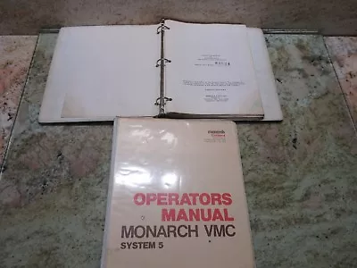 Monarch Vmc System 5 Operator S Manual Opr 5cm-5 Cnc Mill Each 1 • $58.40