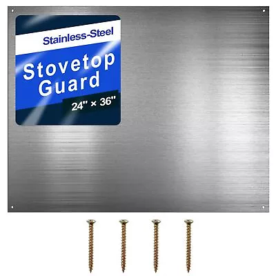 24 By 36 Inch Reversible Stainless Steel Backsplash Metal Backsplash Kitchen Bac • $69.61