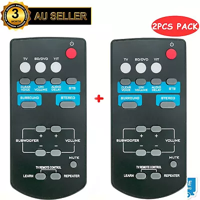 $24.90 • Buy FSR60 WY57800 Remote Control Fit For Yamaha SoundBar ATS-1010 YAS-101 YAS-101BL
