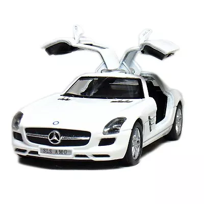 Brand New 5  Kinsmart Mercedes Benz SLS AMG Diecast Model Toy Car 1:36 WHITE • $9.19