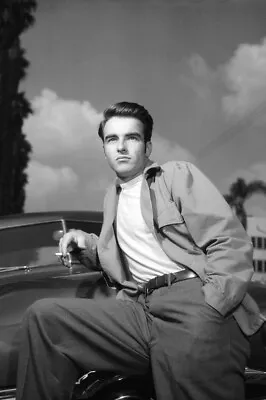 Montgomery Clift Cool Image Smoking And Posing On Vintage Car 18x24 Poster • $24.99