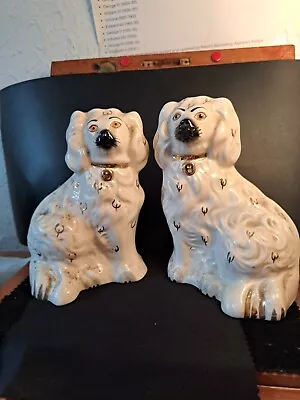 A Pair Of Vintage Royal Doulton Mantle Wally Dogs In Great Condition • £30