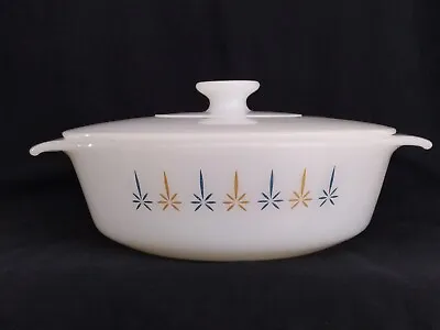 Vintage ANCHOR HOCKING 1-Qt Fire King Covered Casserole Dish – Candle Glow 436 • $14