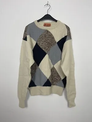 Vintage Knit 90s Mr Junko Jumper Abstract Winter Warm Cosby Pullover Size Small • £17.99