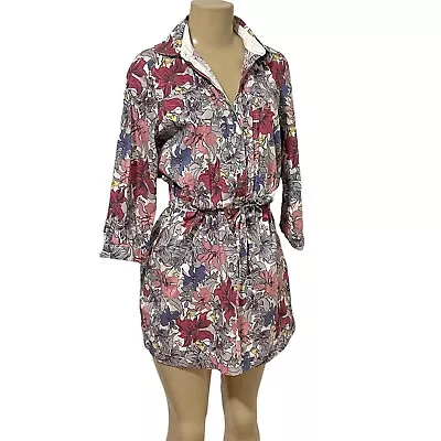 La Martina Colorful Floral Drawstring Waist Polo Embroidered Mini Dress Summer 1 • $24.53