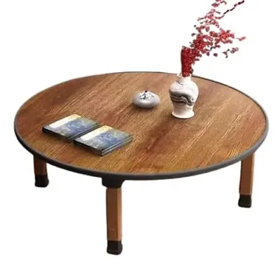 Folding Round Japanese-Style Tea Coffee Table Low Table Foldable Dining Tabl... • $88.04