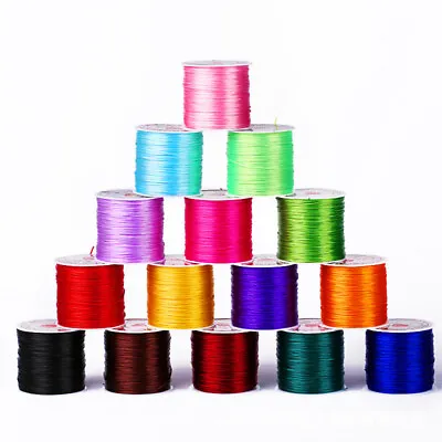 £2.72 • Buy DIY Bracelet Braided String 60M/roll 0.8mm Nylon Thread Cord Chinese Knot Cord