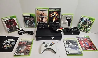 XBox 360 Slim 250GB Console 10 GAME MEGA BUNDLE! CLEANED/TESTED! SHIPS FREE 🔥 • $139.99