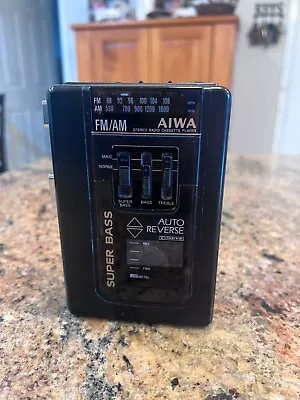 AIWA HS-T220 VTG AM/FM Radio Cassette Player Super Bass Dolby Works SEE VIDEO • $29.95