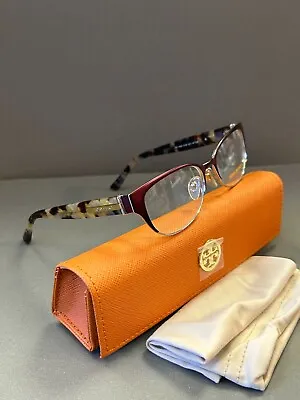 TORY BURCH TY1045 3125  LADIES RED TORTOISE SILVER GOLD EYEGLASSES 52-16-135 New • $49.99