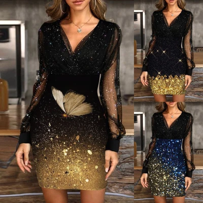 $46.62 • Buy Formal Dresses For Women Plus Dress For Women Fashion Glass Print Mini Dress
