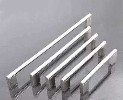 Kitchen Cabinet Handle Cupboard Bar Door Brushed Stainless Steel Handles Modern • £2.29