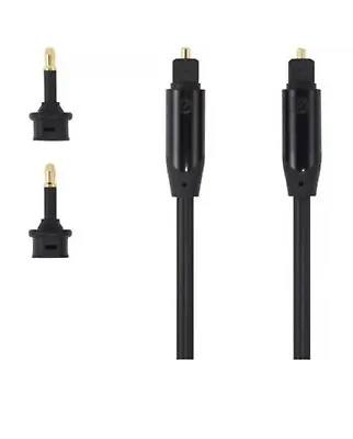 Digital Optical Cable With Mini Toslink Adapters Sandstrom Av Black Series 1m  • £7.99