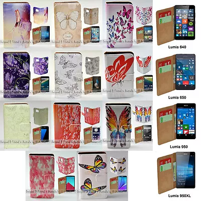 For Nokia Series Butterflies Theme Print Theme Wallet Mobile Phone Case Cover #2 • $13.98