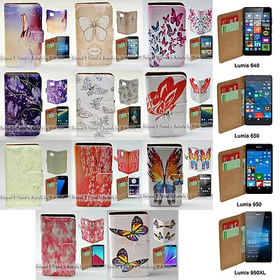 For Nokia Series - Butterflies Theme Print Wallet Mobile Phone Case Cover #1 • $13.98