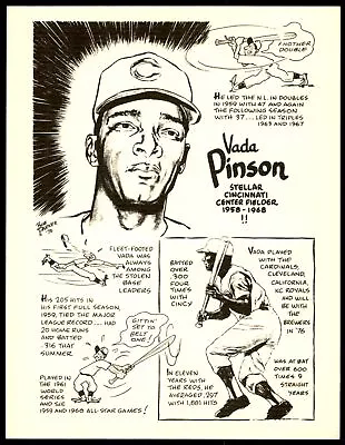 1977 Bob Parker - Classic Reds - Vada Pinson Cincinnati Reds • $5