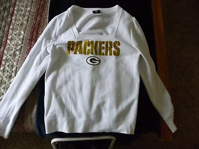 GREEN BAY PACKERS LADIES SWEATSHIRT--GOLD GLITTER--Long Sleeved--Never Worn--XL • $14.95