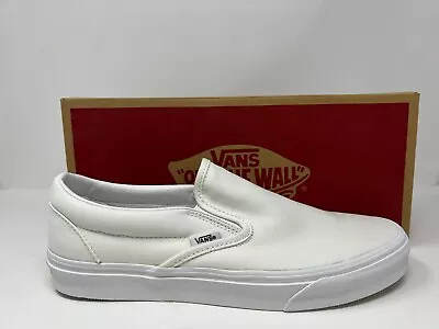 Vans Women's Classic Slip On In True White Everyday Sneakers • $50.60