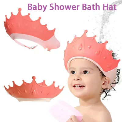 Baby Kid Shower Cap Shield Bath Shampoo Visor Hat For Eye And Ear Protection UK • £6.80