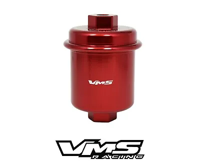  Vms Racing High Flow Billet Fuel Filter Red For Fits 97-98 Honda Crv B20b • $42.95