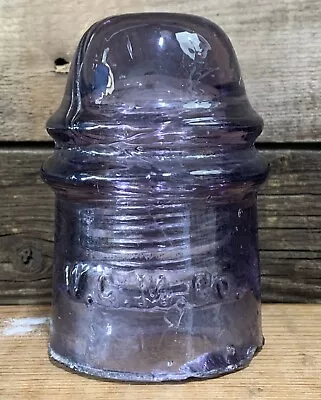 Antique W.G.M. Co. Light Purple Glass Electrical Pole Insulator • $59.99