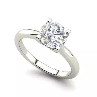 4 Claw Solitaire 0.75 Carat VVS2/F Round Cut Diamond Engagement Ring Treated • $2576.20