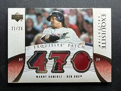 2006 Exquisite Collection Memorabilia Patch /25 Manny Ramirez #EM-MA3 Game Used • $99.99