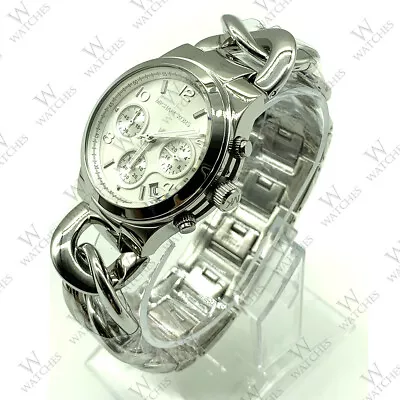 New Michael Kors MK3149 Women's Runway Twist Silver Stainless-Steel Dress Watch • $104.80