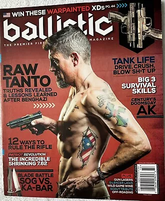 BALLISTIC MAG: August 2017  Raw Tanto BRAND NEW In Coltr SLV • $7.90