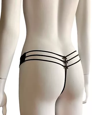 Victoria's Secret Panties V String Strappy Panty Olive Green Medium M NWT • $15.49