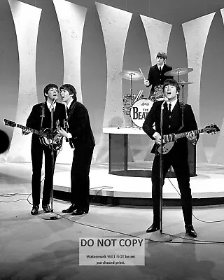 The Beatles Perform On  The Ed Sullivan Show  In 1964 - 8x10 Photo (zz-044) • $8.87