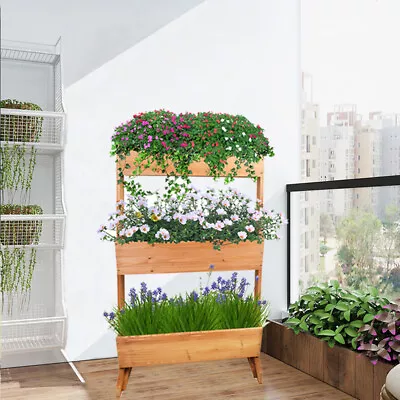 Vertical Raised Garden Bed Elevated Planter Box 3 Container Box F Backyard Patio • $45.94