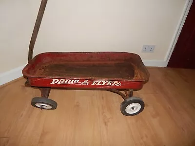 Vintage Radio Flyer Little Red Wagon Festival Cart Toy Go Kart Wheels Trolley  • £120