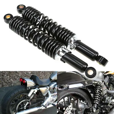 Pair Black 12.5'' 320mm Motorcycle Rear Air Shock Absorber Suspension Dirt Bike • $40.60