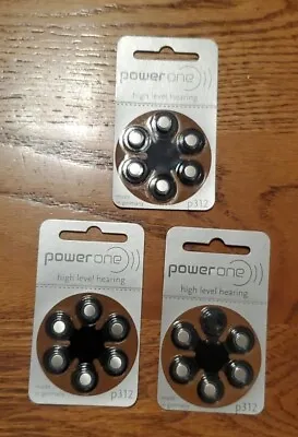 Lot Of 3 Power One HearUSA P312 312 Hearing Aid Battery 1.4V Expired • $4.50