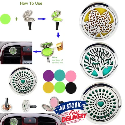 $10.55 • Buy FRAGRANCE ESSENTIAL OIL Stainless DIFFUSER Aromatherapy CAR FRESHENER AIR VENT