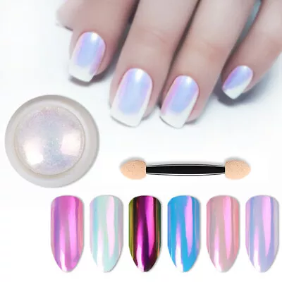 Mirror Change Color Neon Aurora Mermaid Nail Art Glitter Powder Chrome Pigment • $2.07