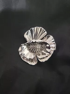 A99 Crown Trifari Alfred Philippe Silver Flower Brooch Pin Vintage! • $19.99