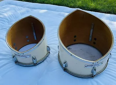 Slingerland Vintage 1970’s Set Of Two Cutaway Drums 10” & 13” • $300