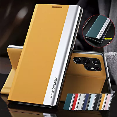 Magnetic Case Leather Flip Stand Cover For Samsung Galaxy S24 S22 S21 S20 Note • $17.67