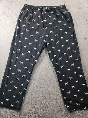 Polo Ralph Lauren Pajama Pants Men's Large Black All Over Print Dog Sleepwear • $19.99