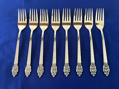 Set Of 8 Oneida Community VINLAND Stainless Dinner Forks 7 1/4  • $24.99