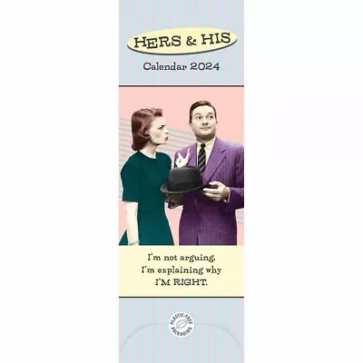 Hers & His Couples Slim Planner 2024 - Hobbies & Interests - Month To View • £6.48